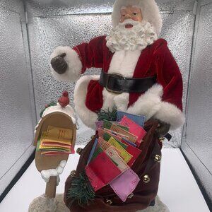 Santa Claus Mail Sack W Mailbox Stand Up Figure SELLING AS IS